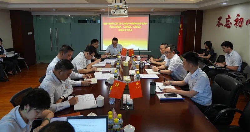 海南农商银行海口支行党委召开“以案三促”专题民主生活会