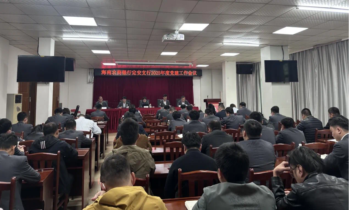 海南农商银行定安支行召开2025年度党建系列工作会议