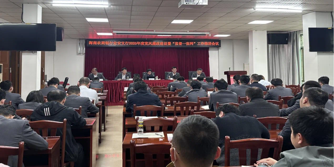 海南农商银行定安支行召开2025年度党建系列工作会议