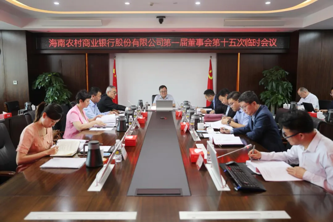 海南农村商业银行股份有限公司召开第一届董事会第十五次临时会议